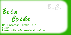 bela czike business card