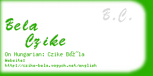 bela czike business card